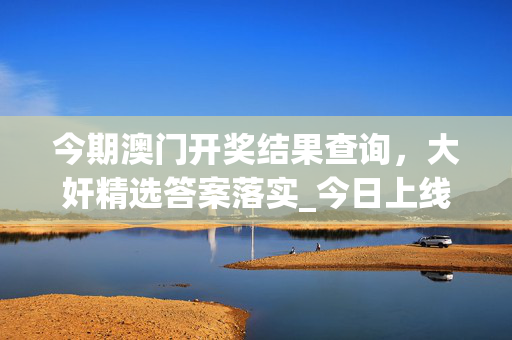 今期澳门开奖结果查询，大奸精选答案落实_今日上线5.82