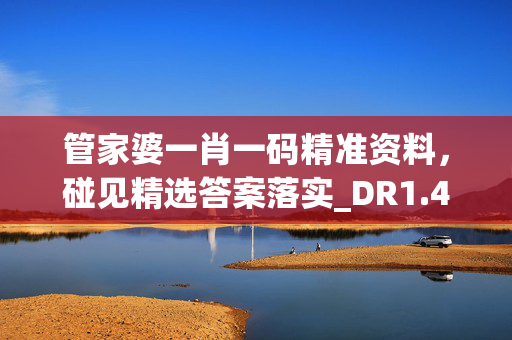 管家婆一肖一码精准资料，碰见精选答案落实_DR1.471