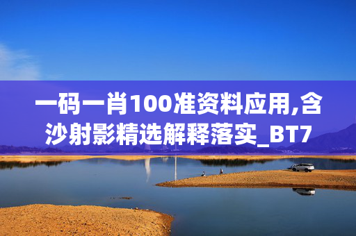 一码一肖100准资料应用,含沙射影精选解释落实_BT76.5.6